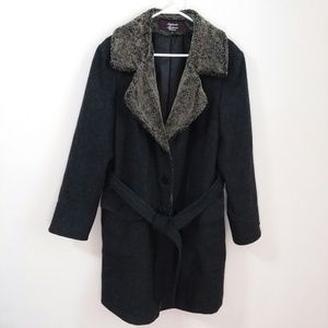 STEPHANIE MATTHEWS Grey Fully Lined WOOL Coat 18W